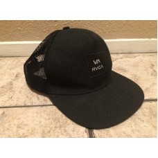 RVCA VA Sport Hombre&apos;s All The Way Trucker Hat Black Snap Back Adjustable  eb-09556552